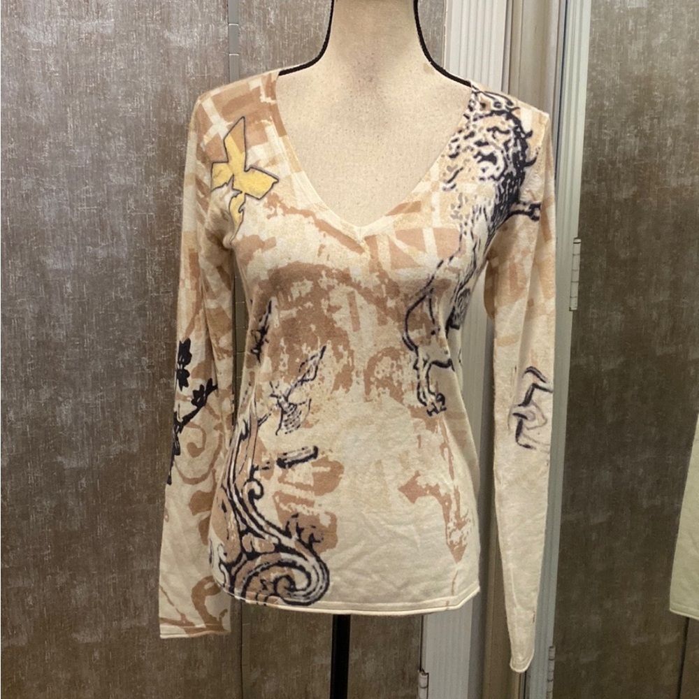 100% Cashmere Women's Designer Raw 7 Sweater